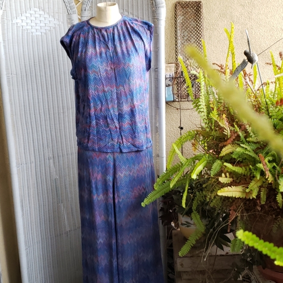 Vintage knit pant suit sz M - Picture 2 of 7